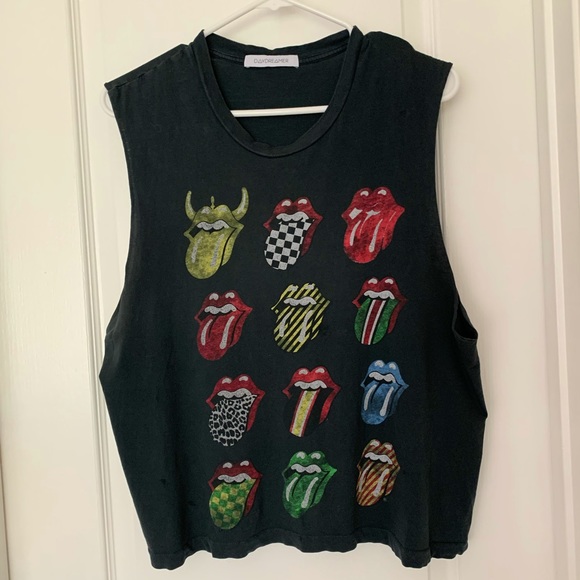 Daydreamer Tops - Daydreamer Rolling Stones Muscle Tank - Medium